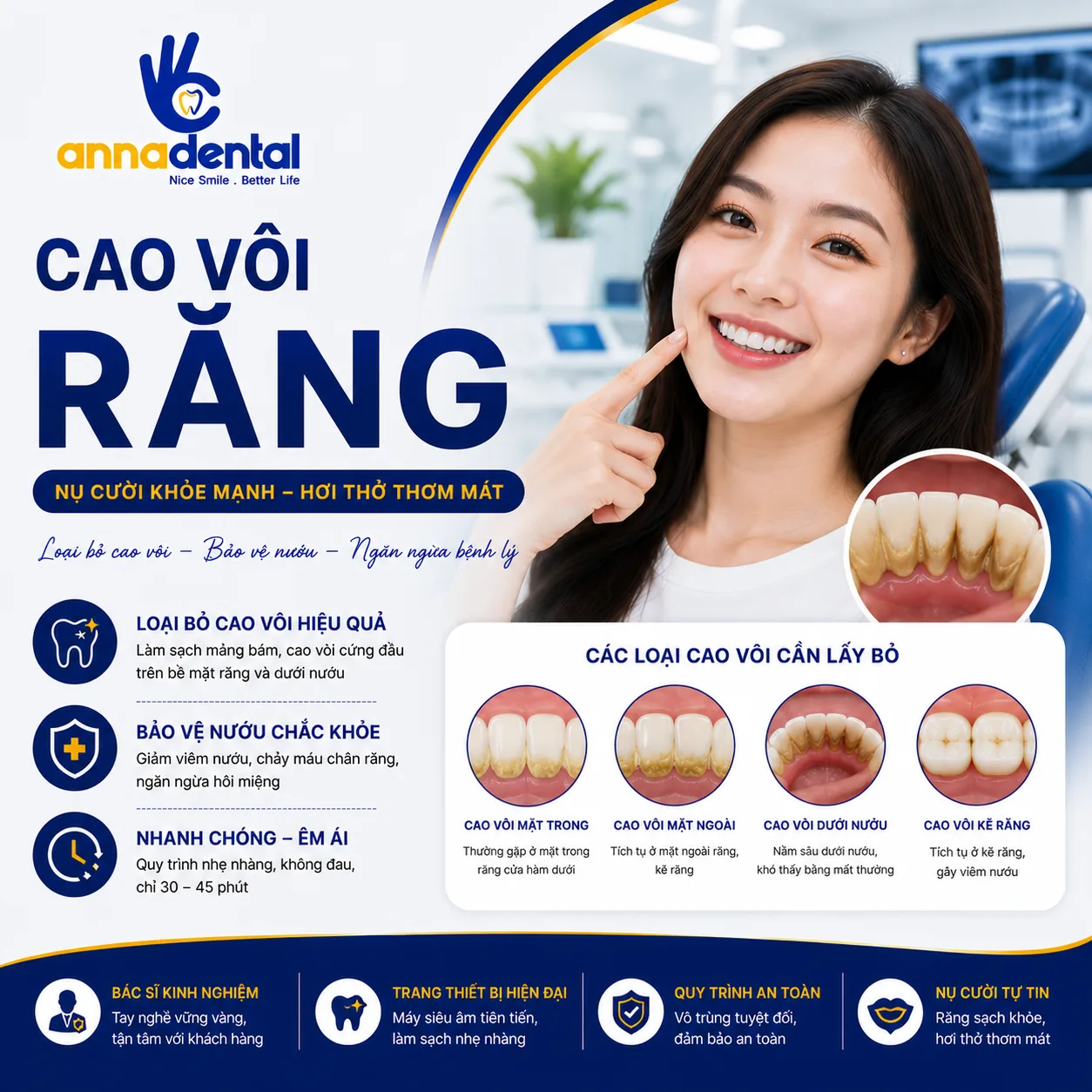 Lấy cao răng: quy trình, tần suất, an toàn