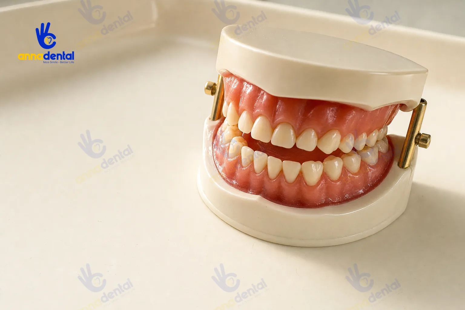 Mô hình hàm răng sữa trẻ em đủ 20 chiếc trên khay