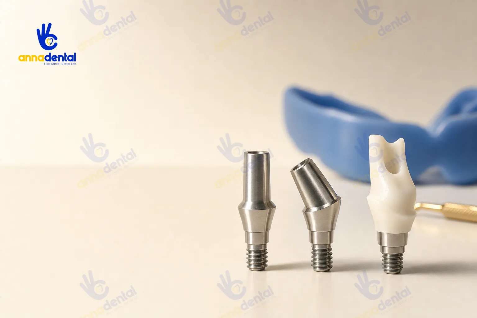 So sánh abutment thẳng, abutment nghiêng và abutment cá nhân hóa