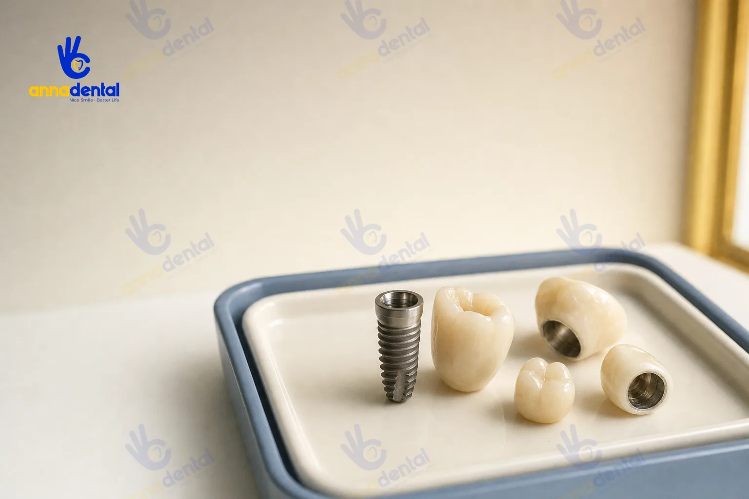 Mô phỏng có răng sứ hoặc trụ implant chụp mri được không bằng mẫu thật