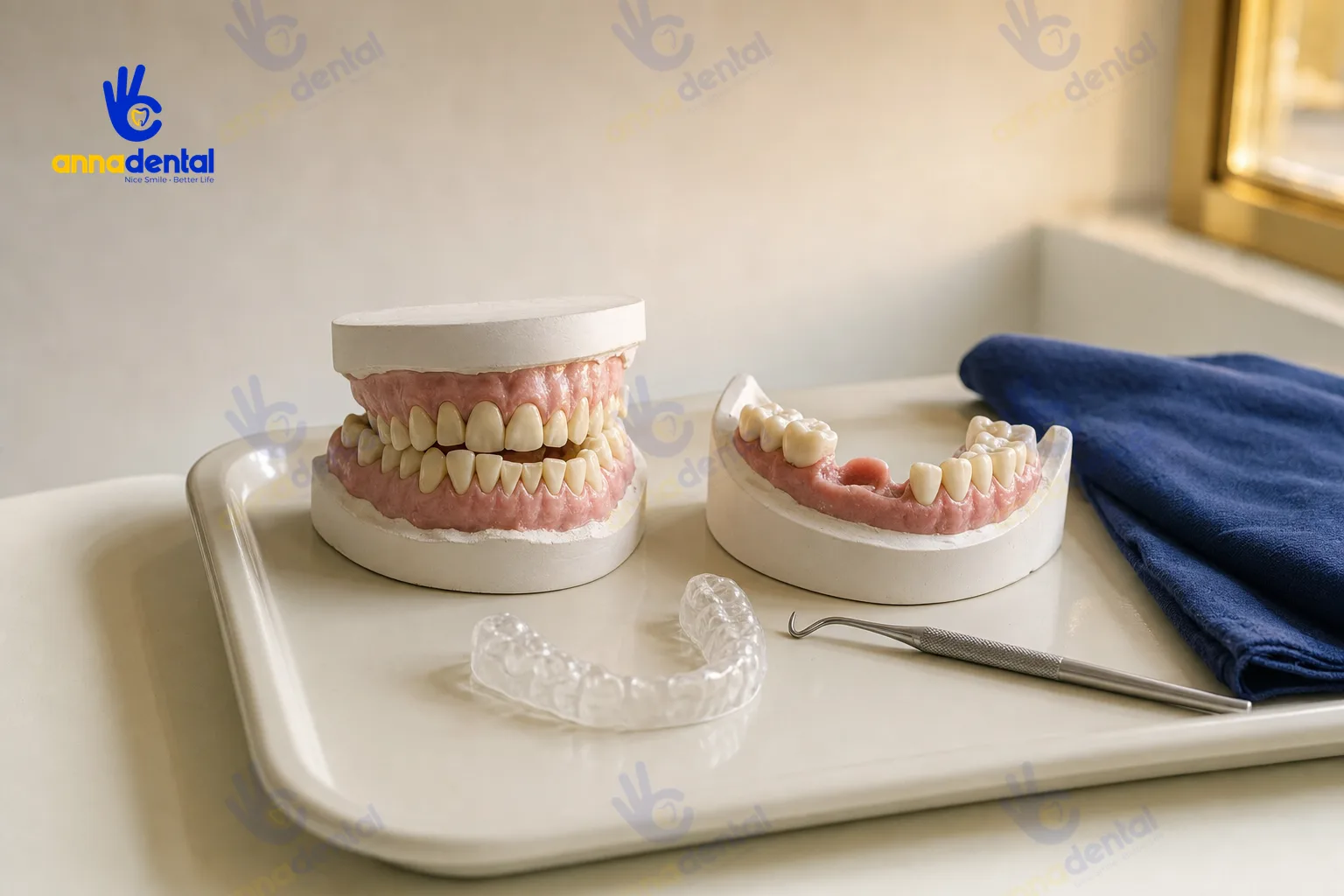 Các mẫu hàm lệch khớp cắn và mất răng liên quan nghiến răng
