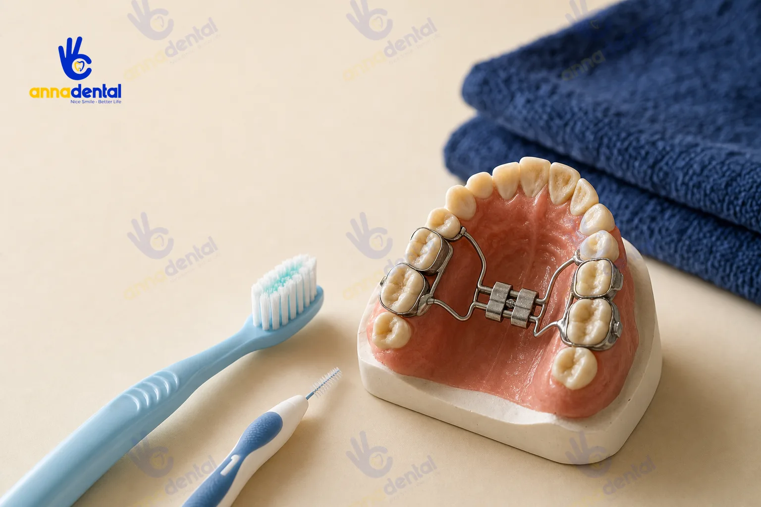 Hướng dẫn vệ sinh răng miệng khi đang đeo khí cụ nong hàm là gì có đau không