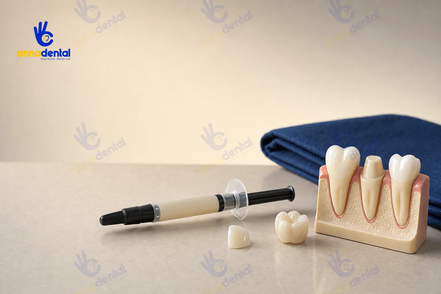 Các vật liệu phục hồi răng mẻ gồm composite, veneer và mão sứ