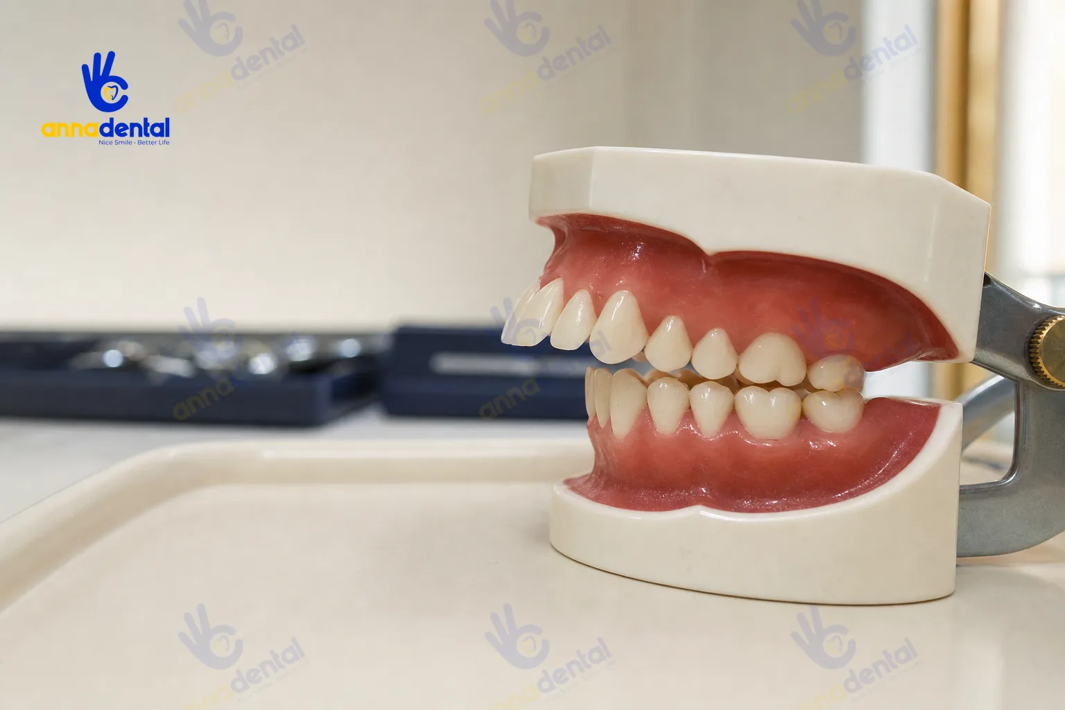 Mô hình răng thể hiện rõ răng hô vẩu là gì và cách điều trị