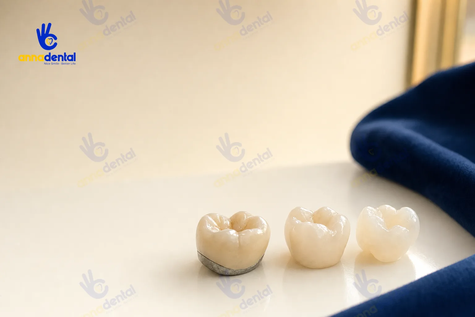 So sánh răng sứ titan với răng toàn sứ về độ trong và màu