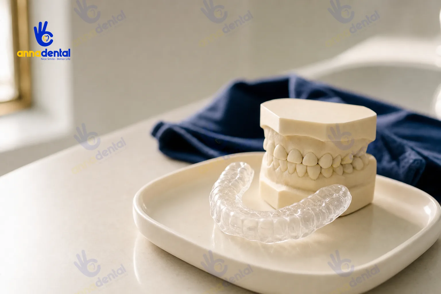 Máng chống nghiến trong suốt cho trẻ ngủ nghiến răng