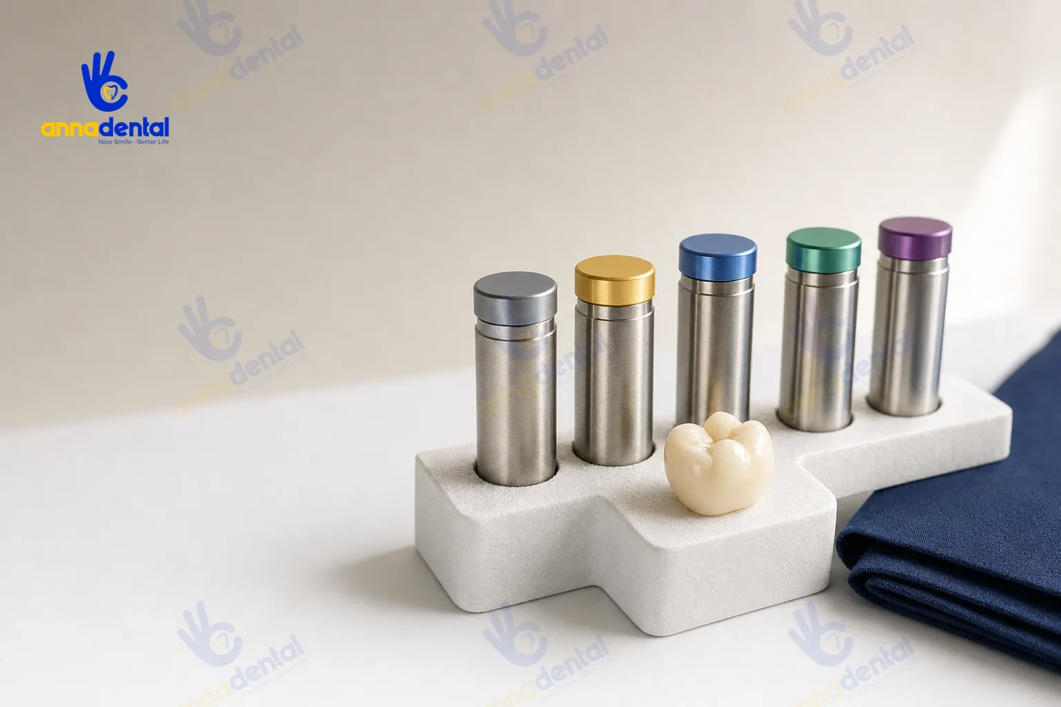 Các loại trụ Implant răng hàm với mão sứ minh họa phân khúc giá