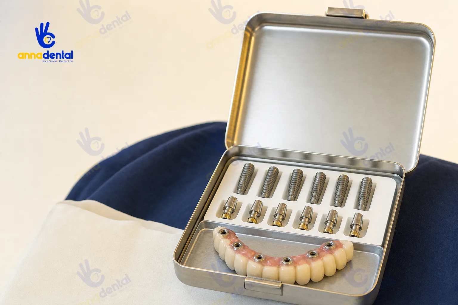 Bộ dụng cụ phẫu thuật và phục hình cho ca trồng răng Implant All-on-6